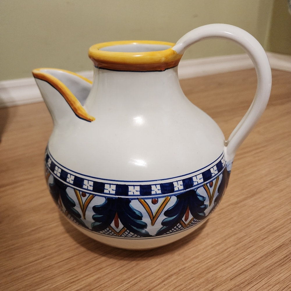 Hand Painted Ceramic Pitcher by Dipinto Amano